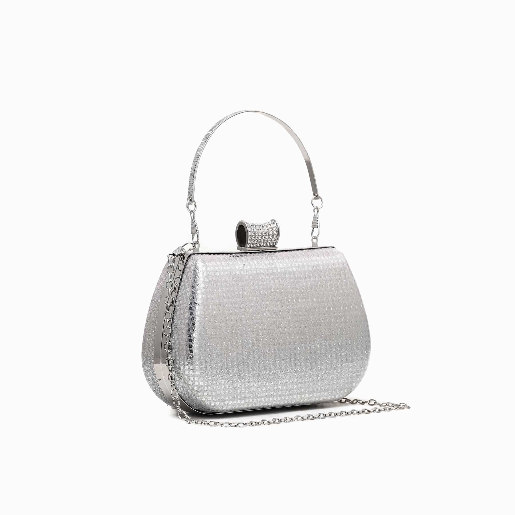 Silver Fancy Clutch P15375