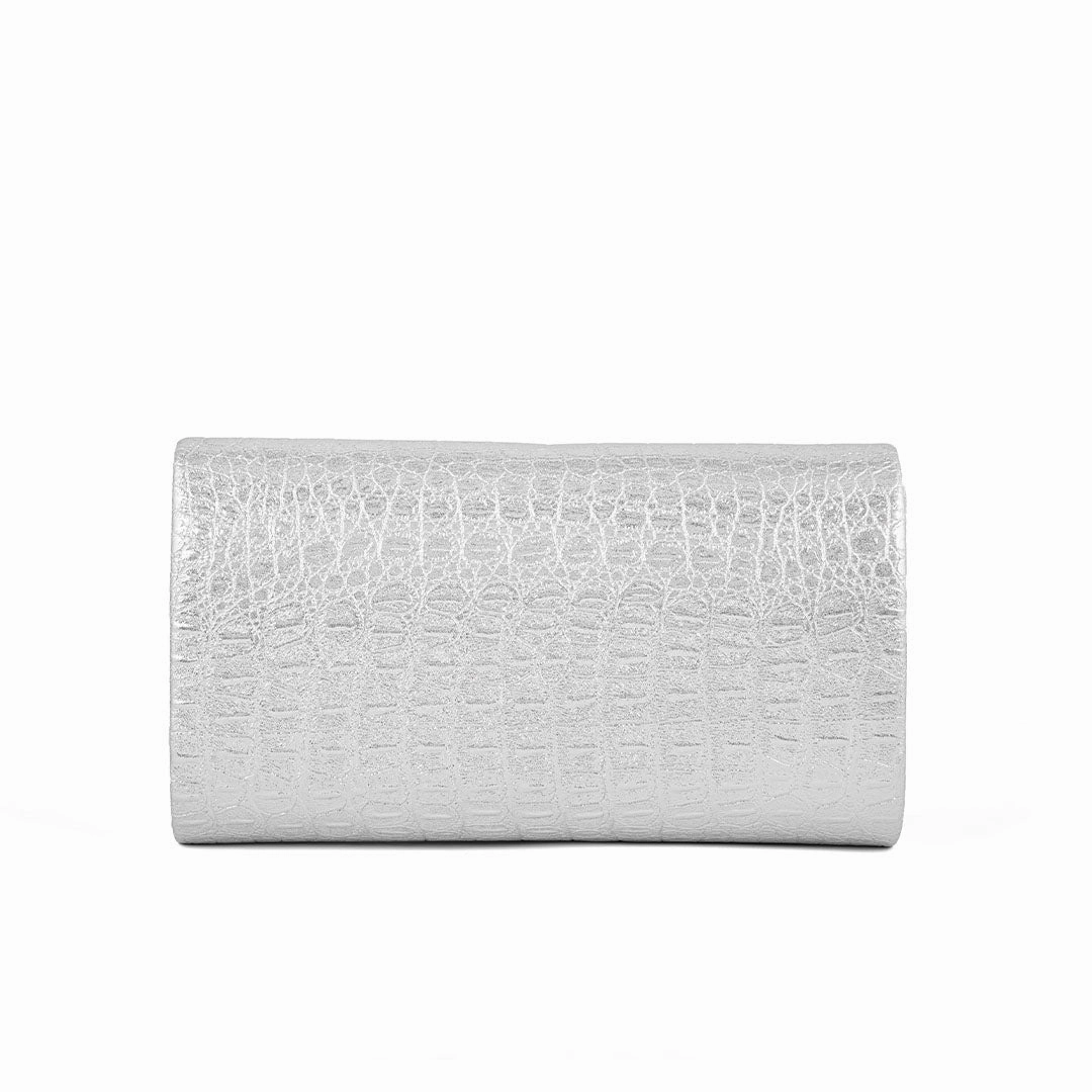 Silver Fancy Clutch P24158