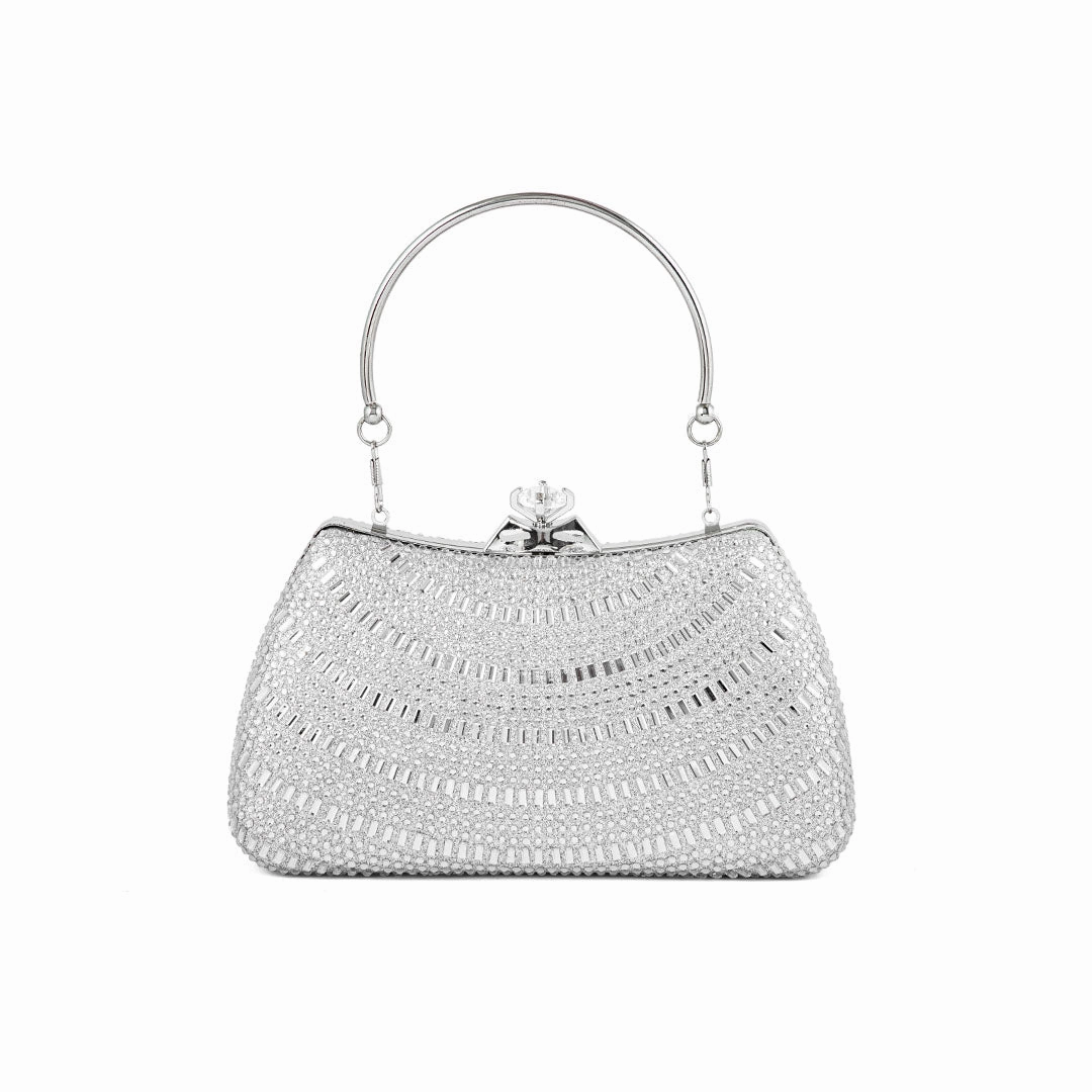 Silver Fancy Clutch P24185