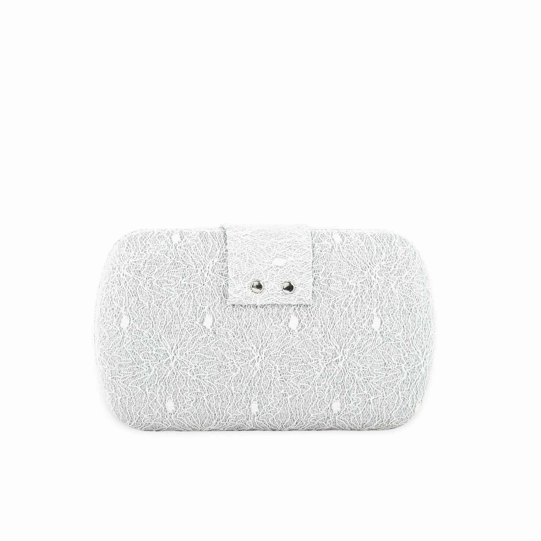Silver Fancy Clutch P24392