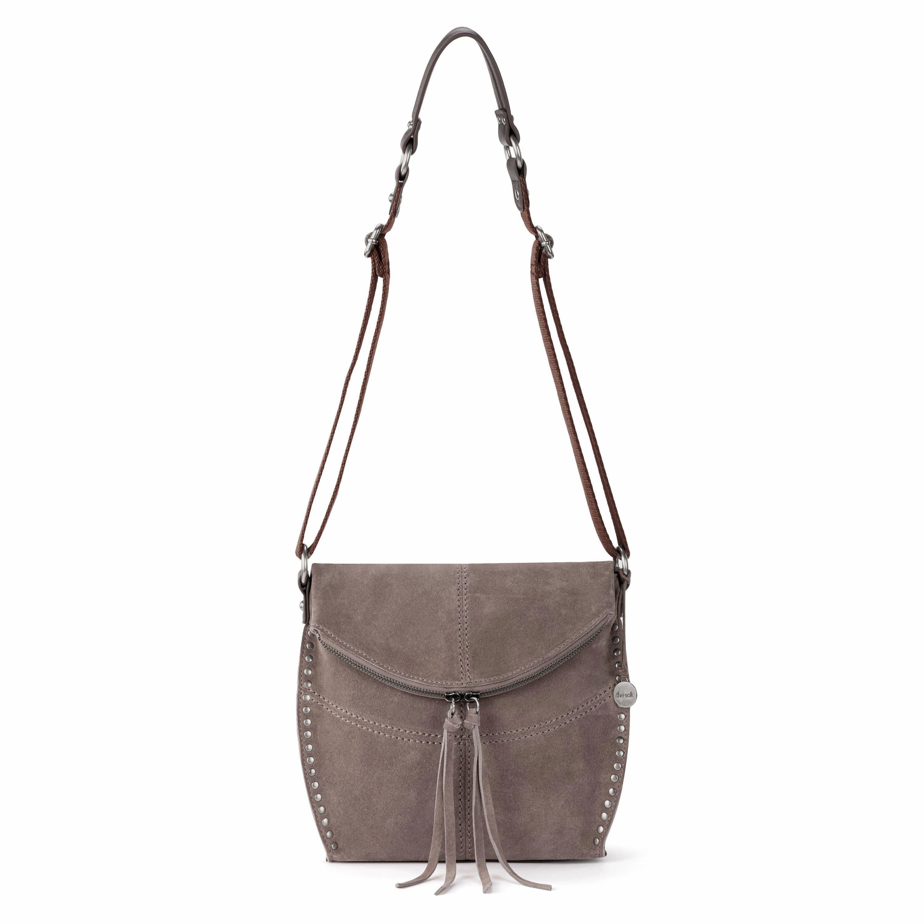 Silverlake Crossbody - Leather - Mushroom Suede