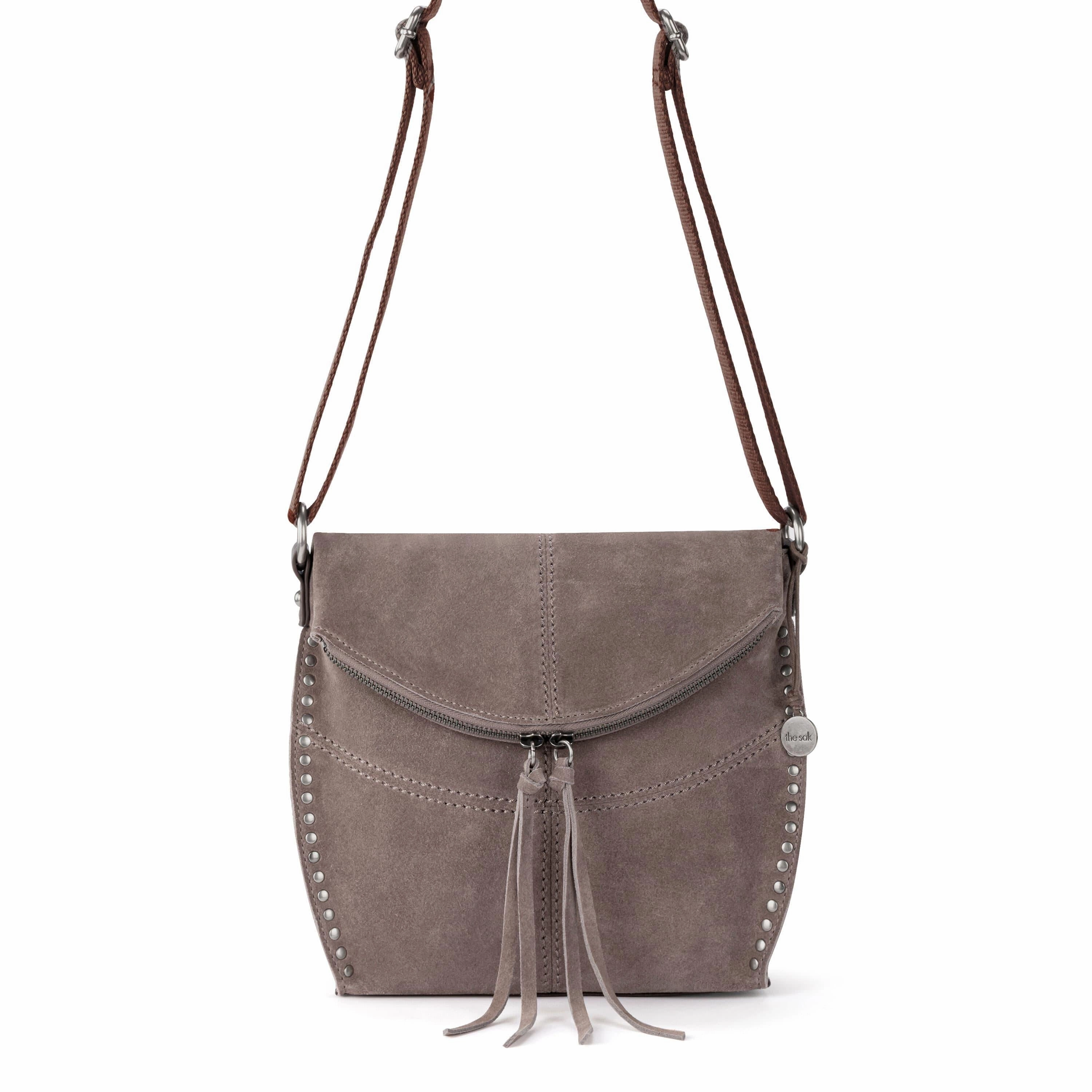 Silverlake Crossbody - Leather - Mushroom Suede