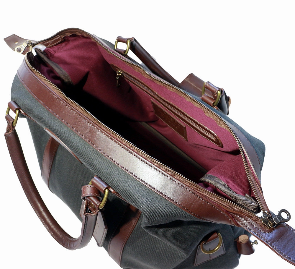 Small Carry On Waxed Canvas Holdall