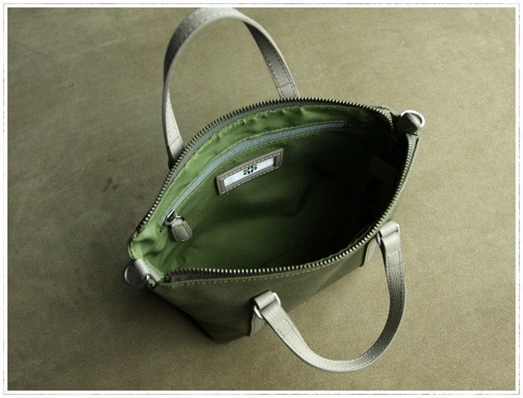 Small Womens Green Nylon Handbag Purse Nylon Crossbody Purse Shoulder Bag for Ladies