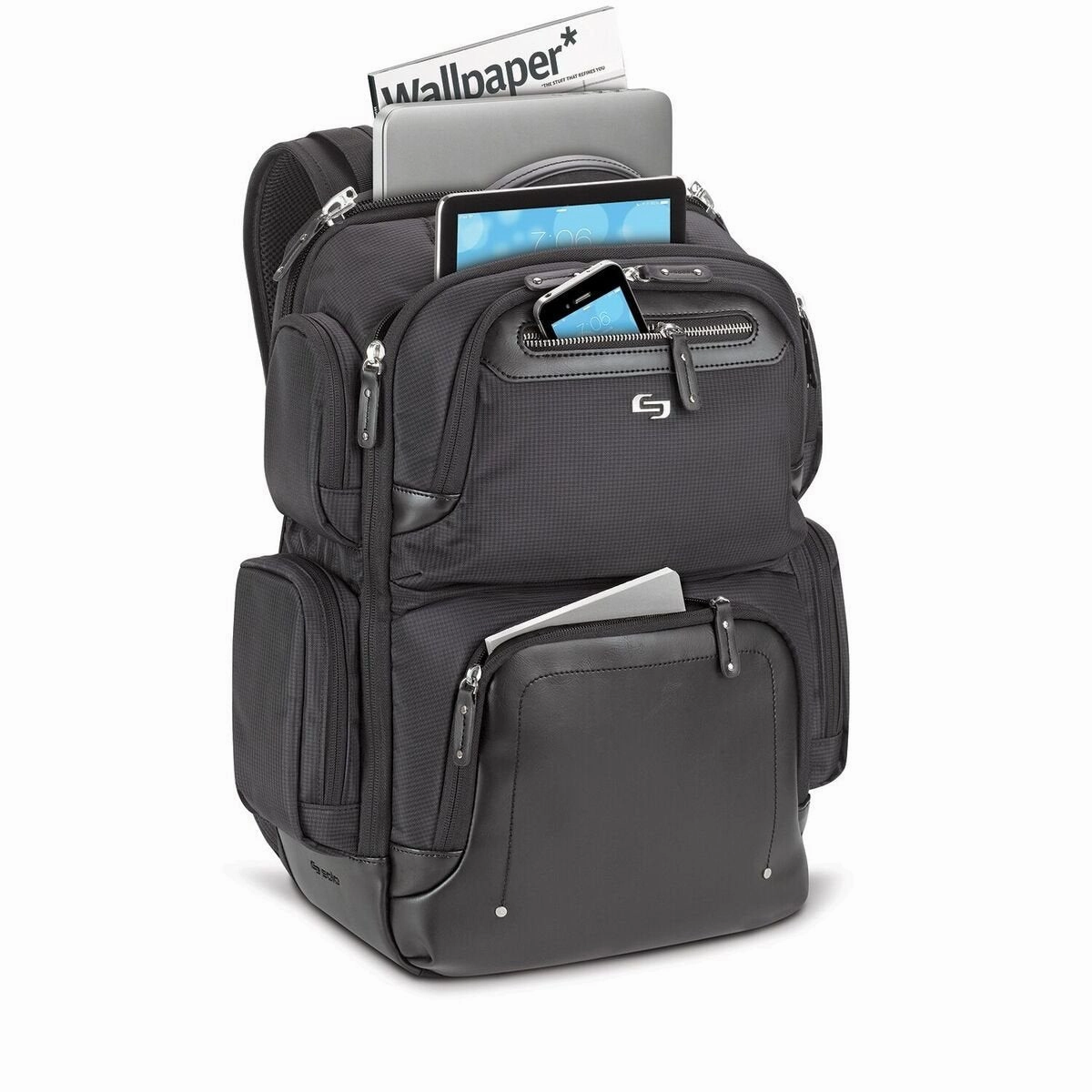 Solo Lexington 15.6 Inch Laptop Backpack, Black