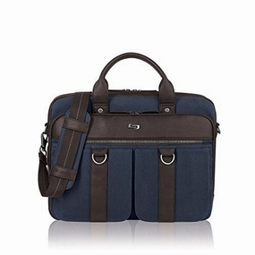 Solo Mercer 15.6" Laptop Briefcase, Blue, One Size