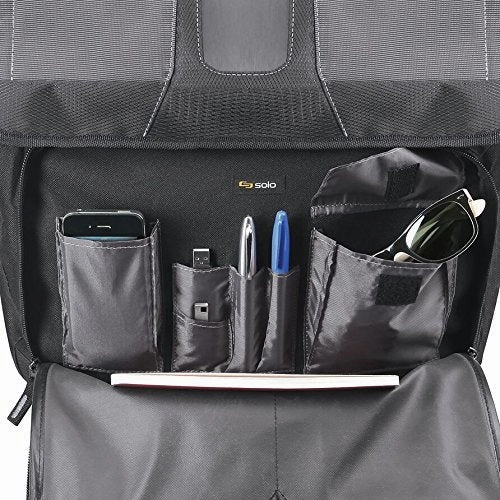 Solo Supreme 15.6 Inch Laptop Messenger, Black/Grey