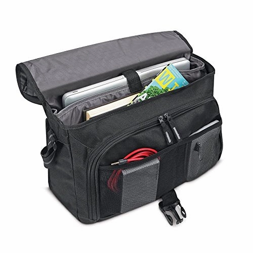 Solo Supreme 15.6 Inch Laptop Messenger, Black/Grey
