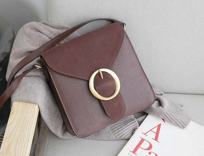 Square Leather Womens Stylish Crossbody Purse Bag Shoulder Bag for Women