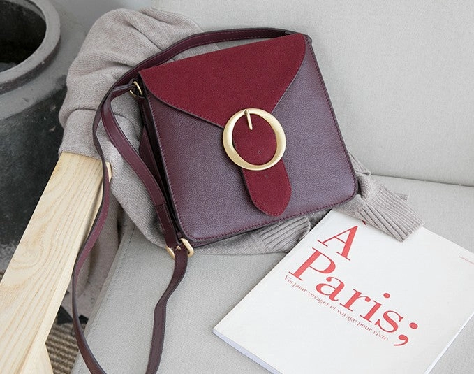Square Leather Womens Stylish Crossbody Purse Bag Shoulder Bag for Women