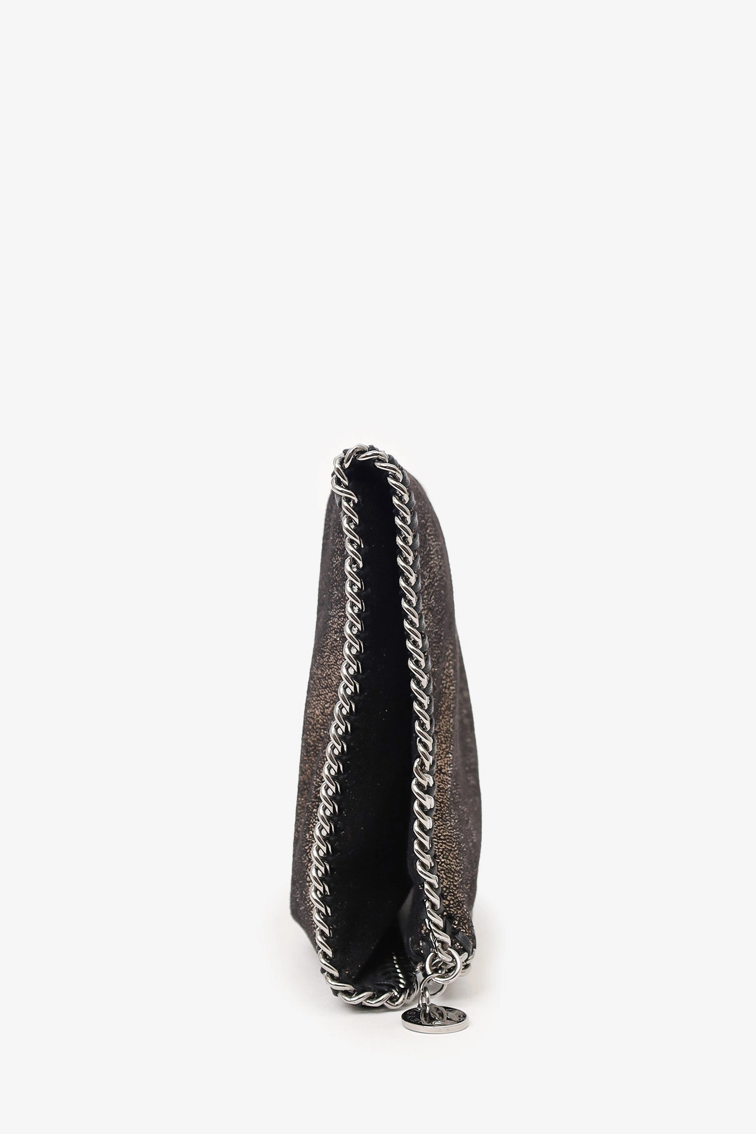 Stella McCartney Black Metallic Falabella Clutch