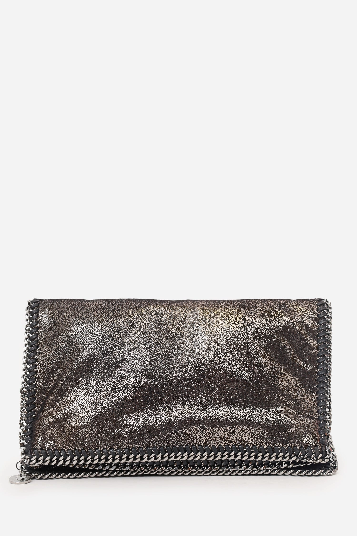 Stella McCartney Black Metallic Falabella Clutch