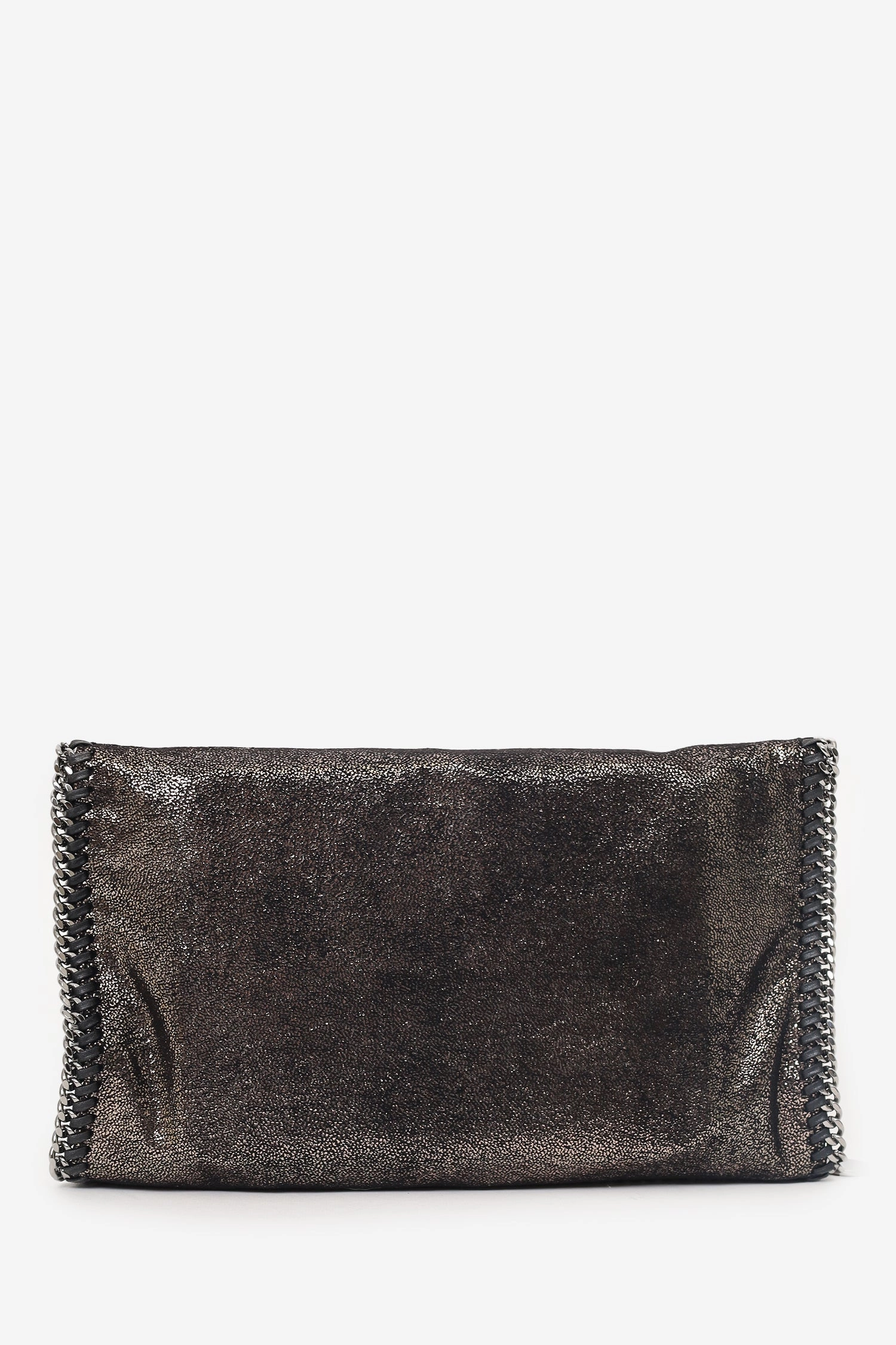 Stella McCartney Black Metallic Falabella Clutch