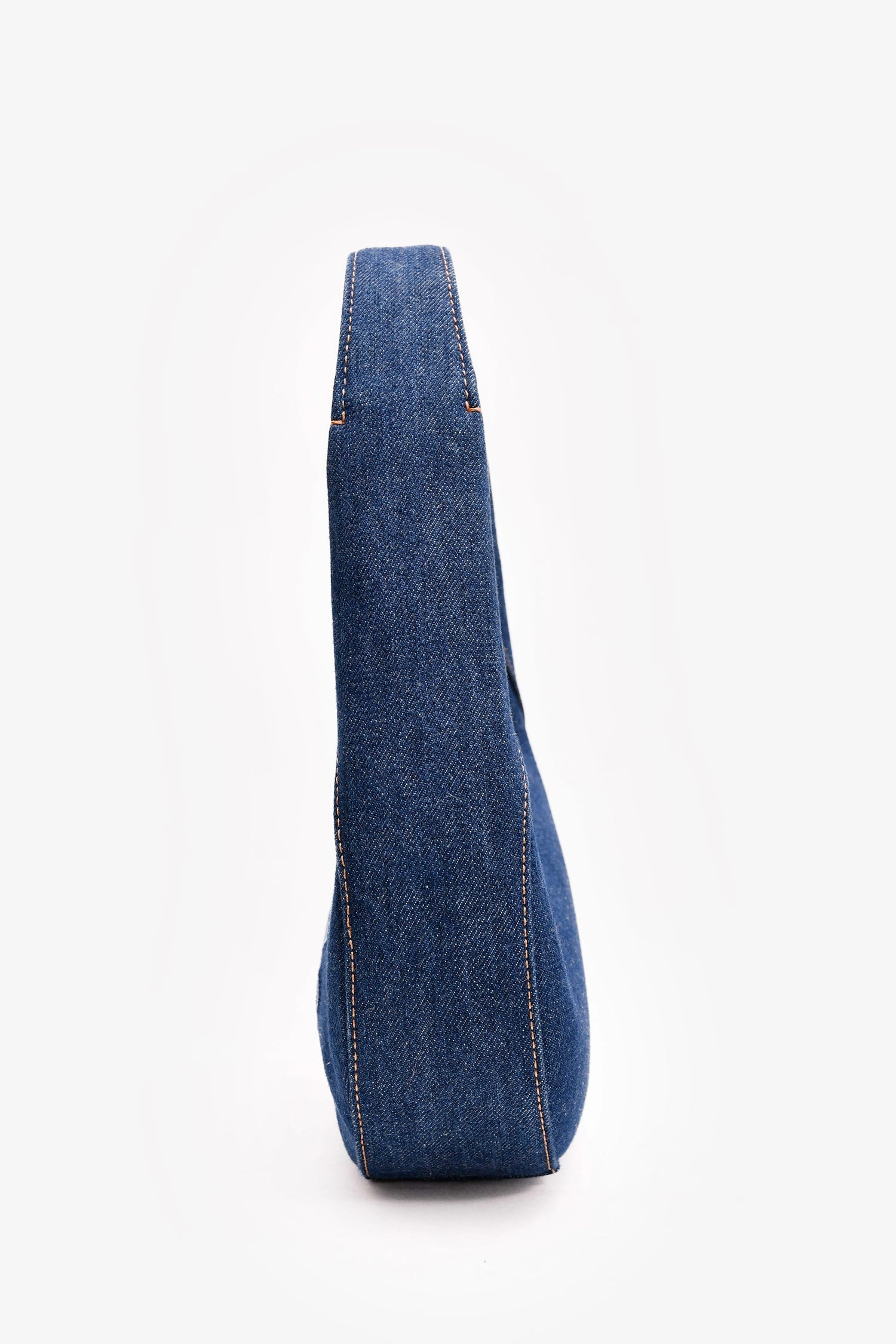 Stella McCartney Denim Small Logo Eco Hobo Shoulder Bag
