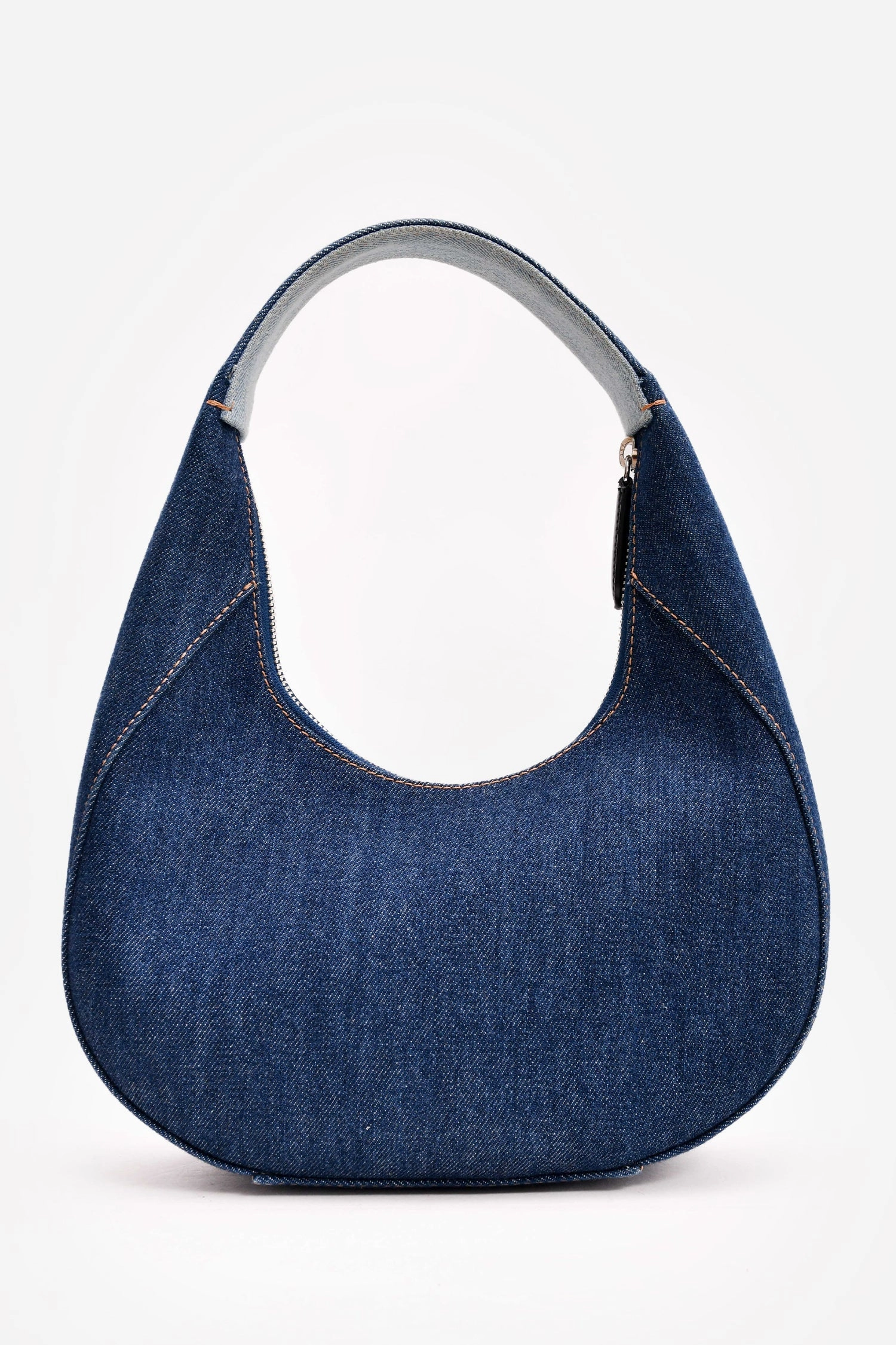 Stella McCartney Denim Small Logo Eco Hobo Shoulder Bag