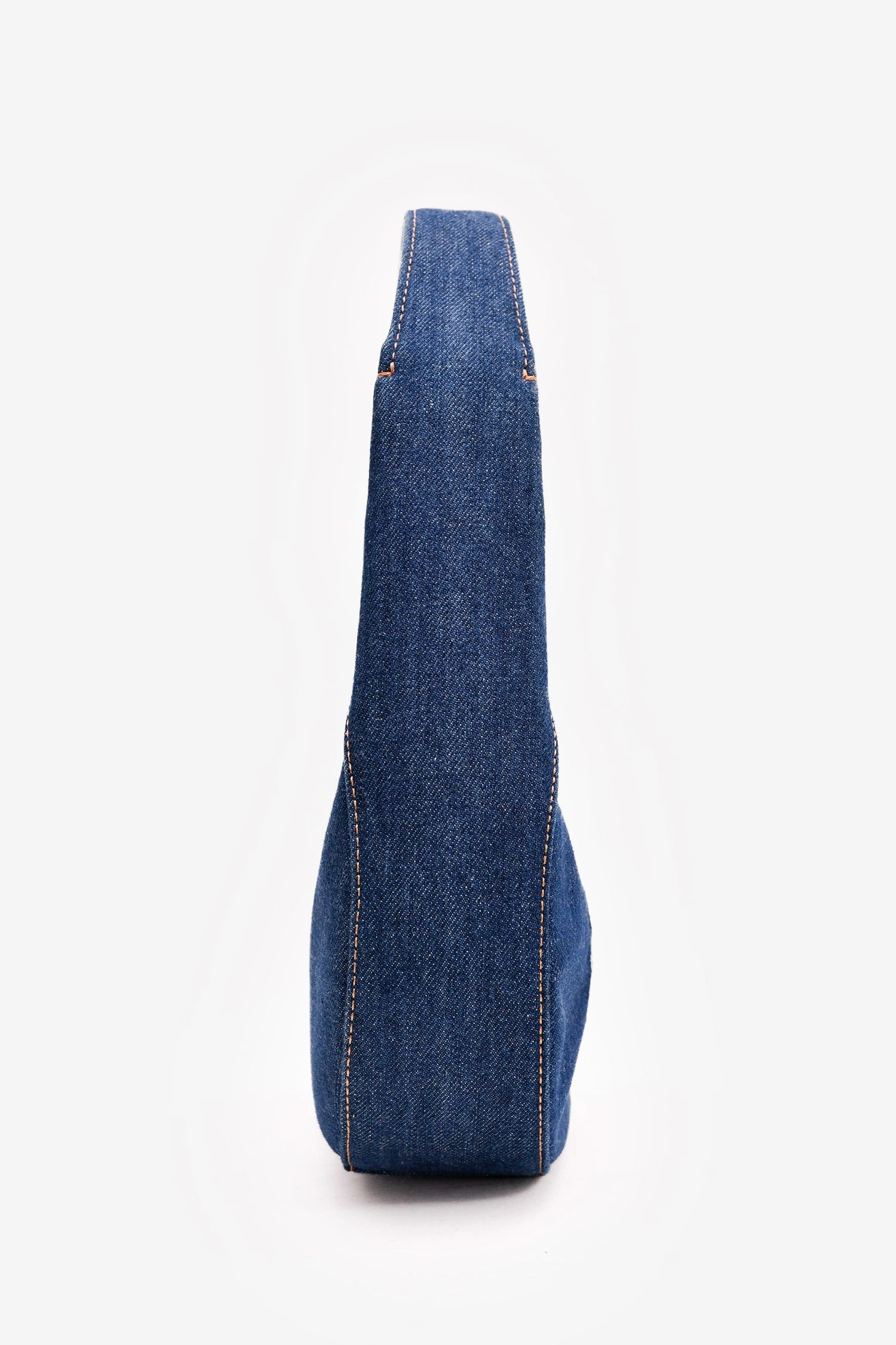 Stella McCartney Denim Small Logo Eco Hobo Shoulder Bag