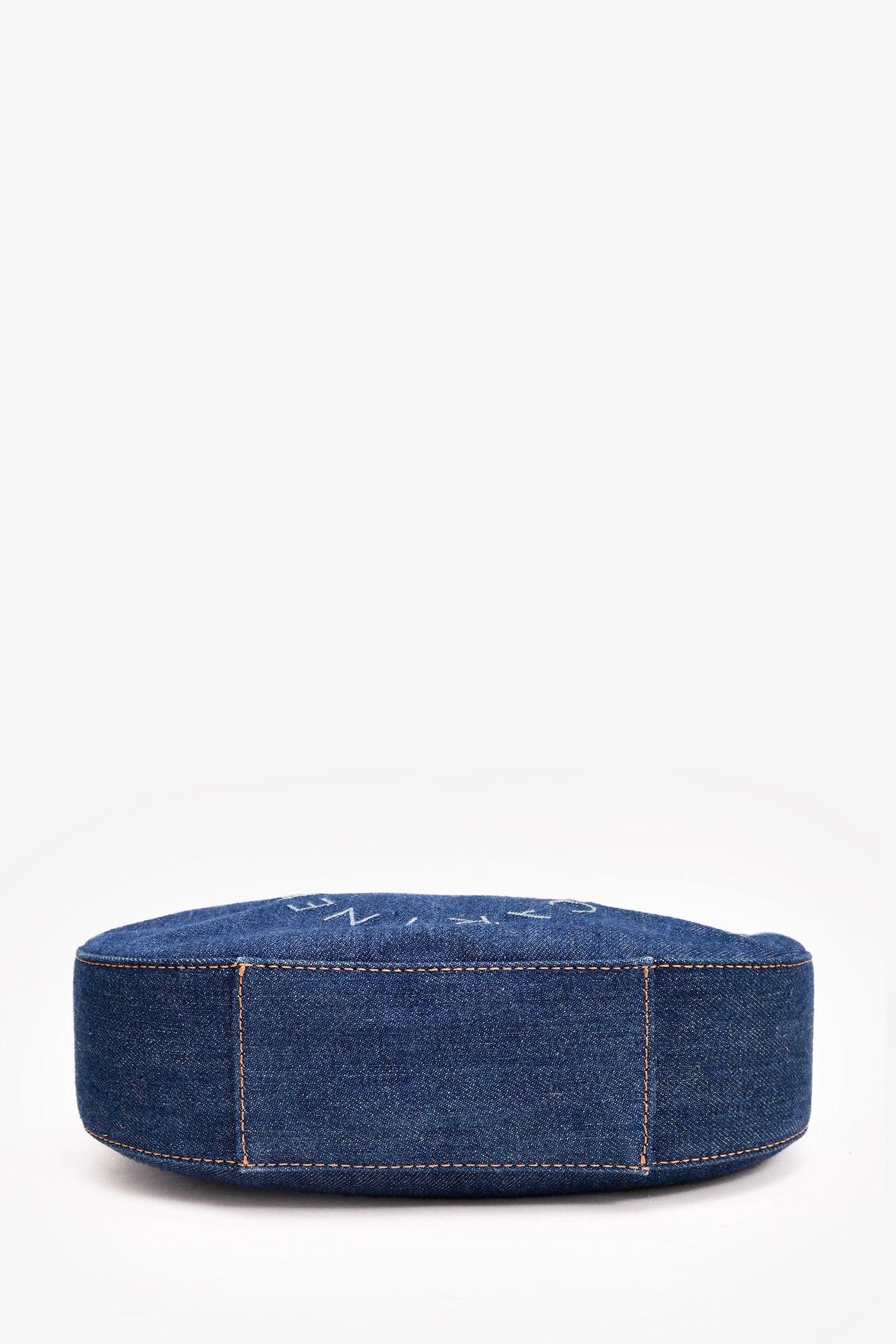 Stella McCartney Denim Small Logo Eco Hobo Shoulder Bag