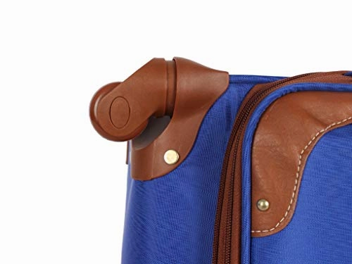 Steve Madden Luggage Midsize Softside 24" Expandable Suitcase With Spinner Wheels (24In, Blue)