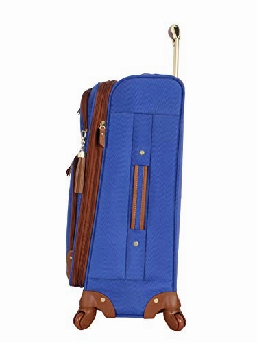 Steve Madden Luggage Midsize Softside 24" Expandable Suitcase With Spinner Wheels (24In, Blue)