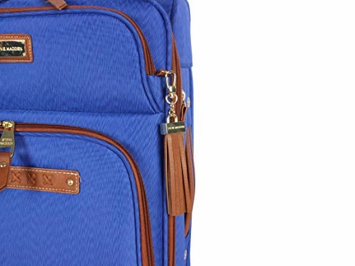 Steve Madden Luggage Midsize Softside 24" Expandable Suitcase With Spinner Wheels (24In, Blue)