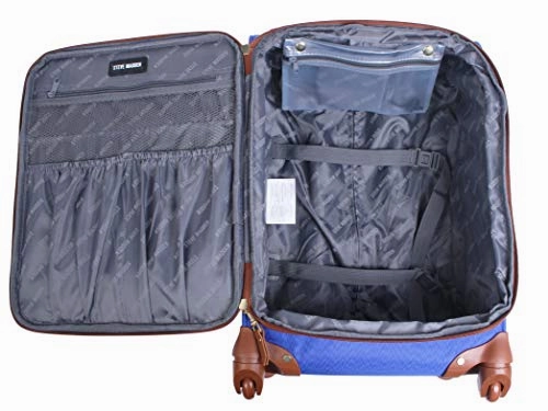 Steve Madden Luggage Midsize Softside 24" Expandable Suitcase With Spinner Wheels (24In, Blue)