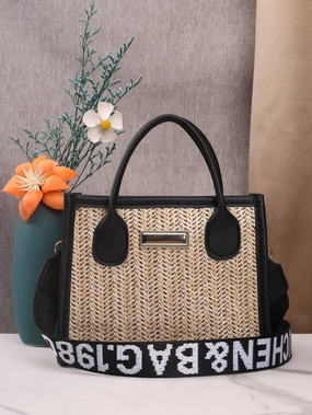 Straw Satchel Bag