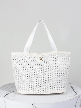 Straw Satchel Bag