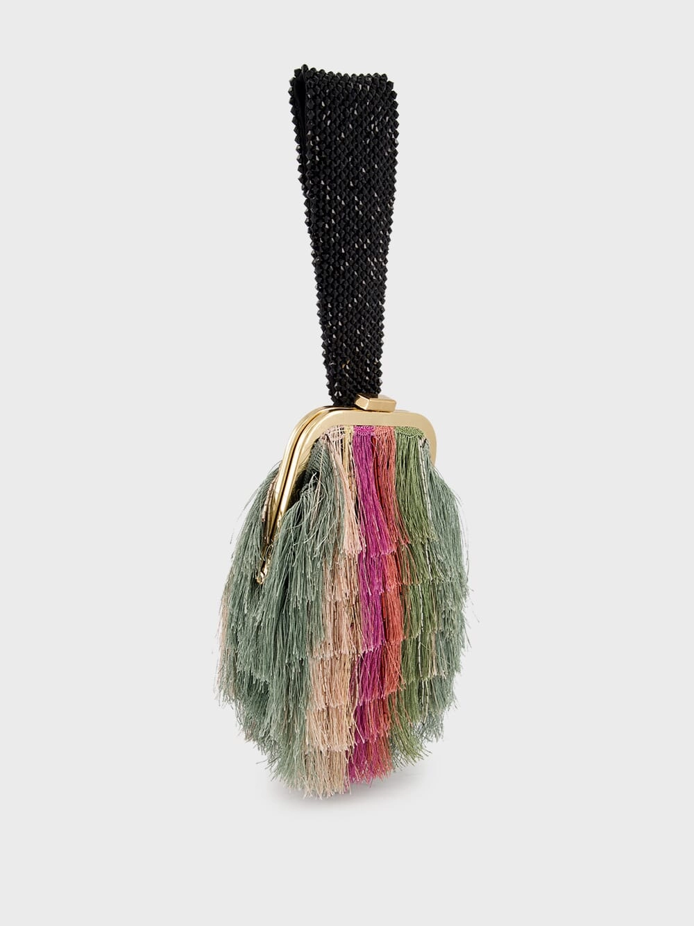 Striped Embroidery Palazzo Mini Bag