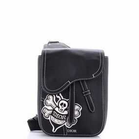 Stussy Saddle Messenger Pouch Leather with Applique