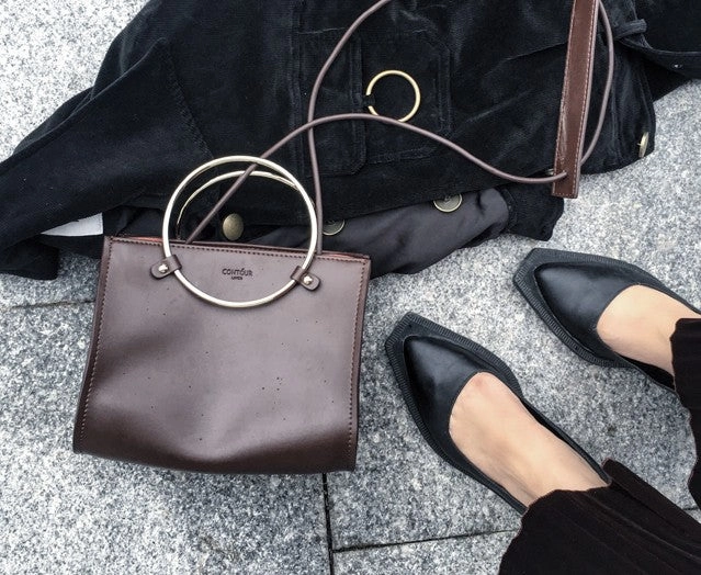 Stylish Leather Black Womens Handbag Crossbody Bag Purse Shoulder Bag for Women