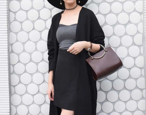 Stylish Leather Black Womens Handbag Crossbody Bag Purse Shoulder Bag for Women
