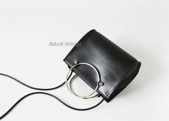 Stylish Leather Black Womens Handbag Crossbody Bag Purse Shoulder Bag for Women