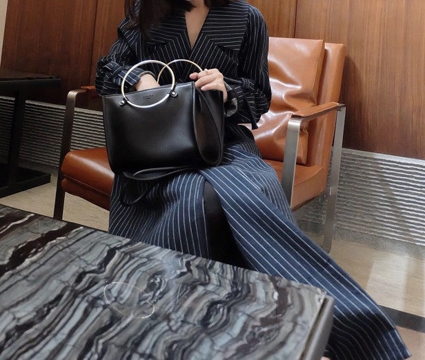 Stylish Leather Black Womens Handbag Crossbody Bag Purse Shoulder Bag for Women