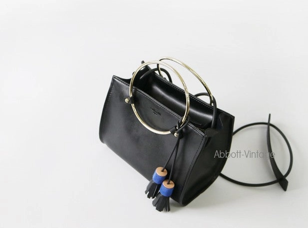 Stylish Leather Black Womens Handbag Crossbody Bag Purse Shoulder Bag for Women