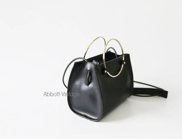 Stylish Leather Black Womens Handbag Crossbody Bag Purse Shoulder Bag for Women