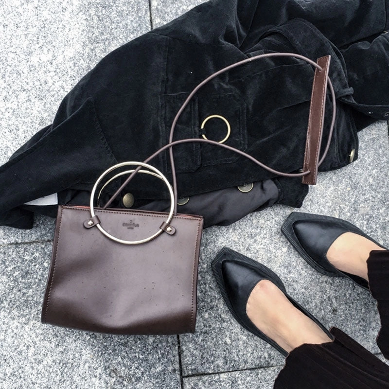 Stylish Leather Black Womens Handbag Crossbody Bag Purse Shoulder Bag for Women