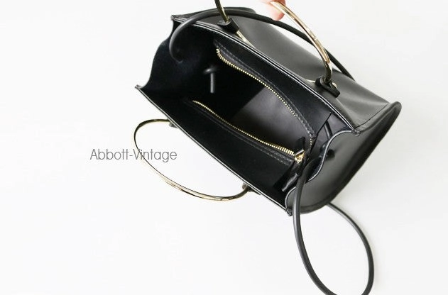 Stylish Leather Black Womens Handbag Crossbody Bag Purse Shoulder Bag for Women