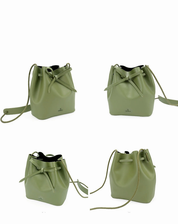 Stylish Leather Womens Shoulder Bucket Bag Crossbody Bag For Women