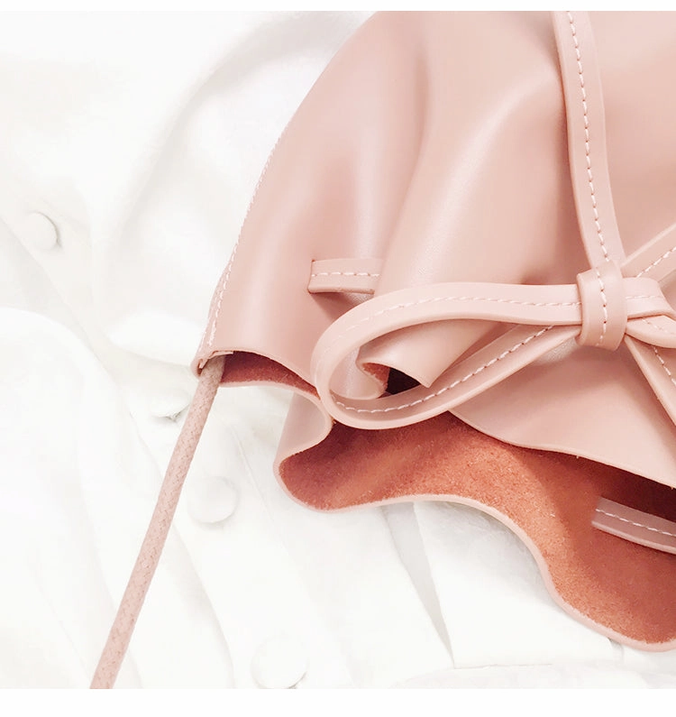 Stylish Leather Womens Shoulder Bucket Bag Crossbody Bag For Women