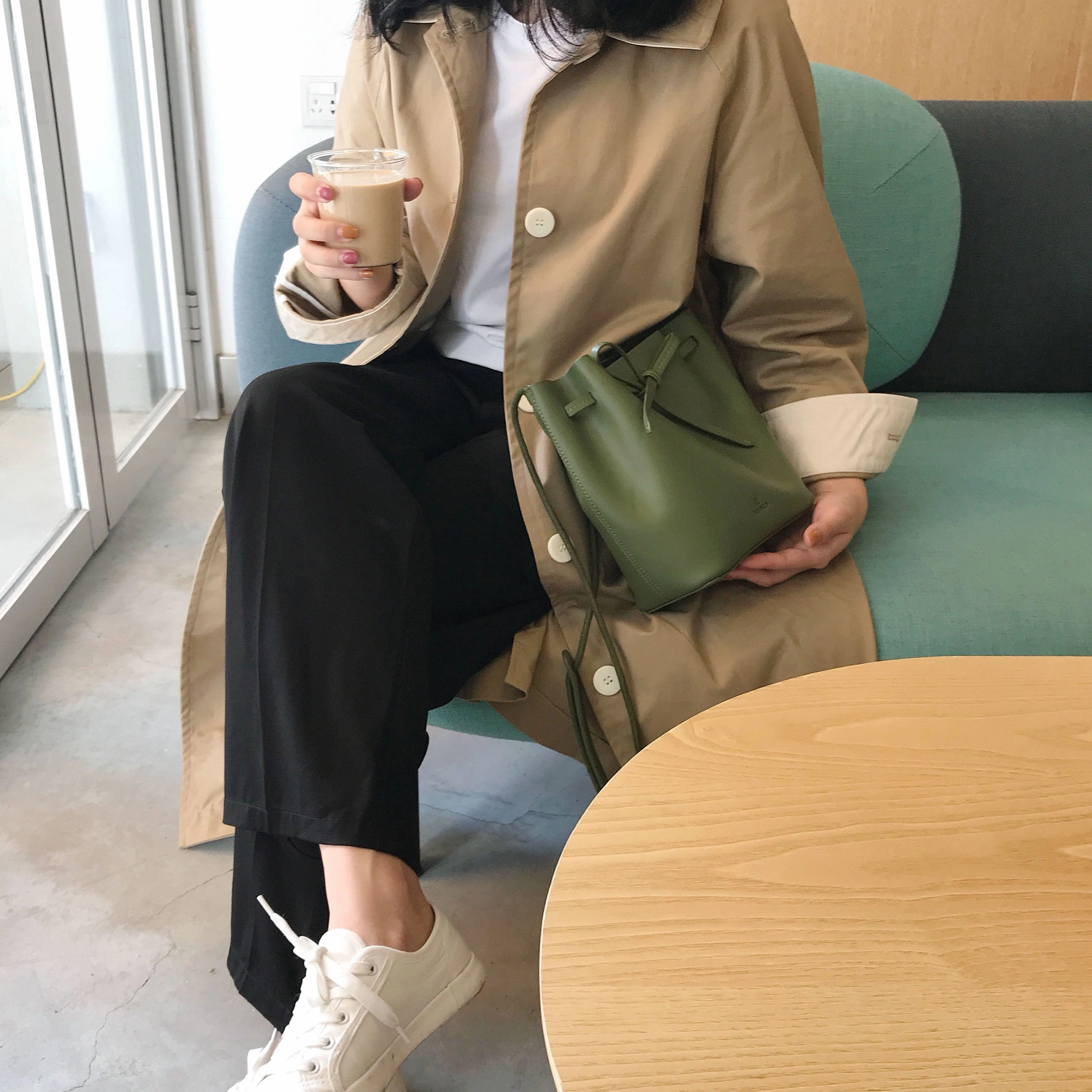 Stylish Leather Womens Shoulder Bucket Bag Crossbody Bag For Women