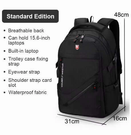 SWISS MASTER BACKPACK BLACK
