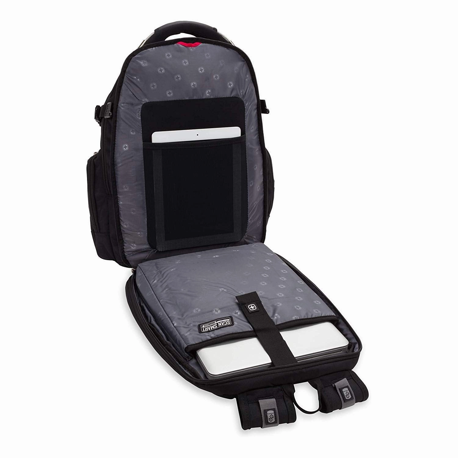 SwissGear 5709 ScanSmart Laptop Backpack. Abrasion-Resistant & Travel-Friendly School Work premium Laptop Backpack (Black Backpack)