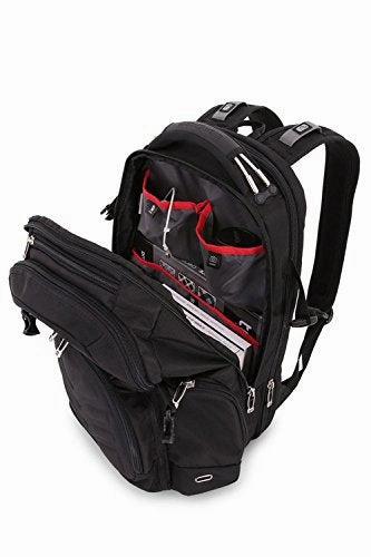 SwissGear 5709 ScanSmart Laptop Backpack. Abrasion-Resistant & Travel-Friendly School Work premium Laptop Backpack (Black Backpack)