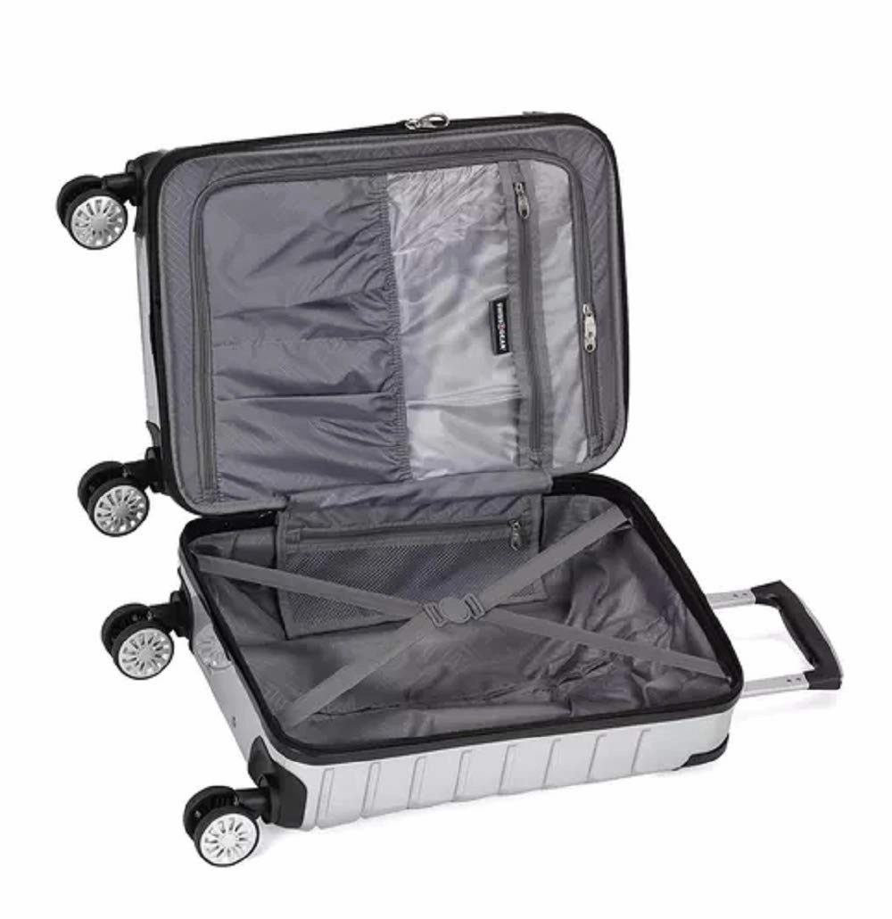 SWISSGEAR 7782 EXPANDABLE 3PC HARDSIDE LUGGAGE SET - SILVER