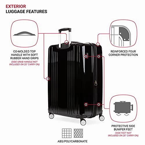SwissGear Checked-Large 27-Inch, Black