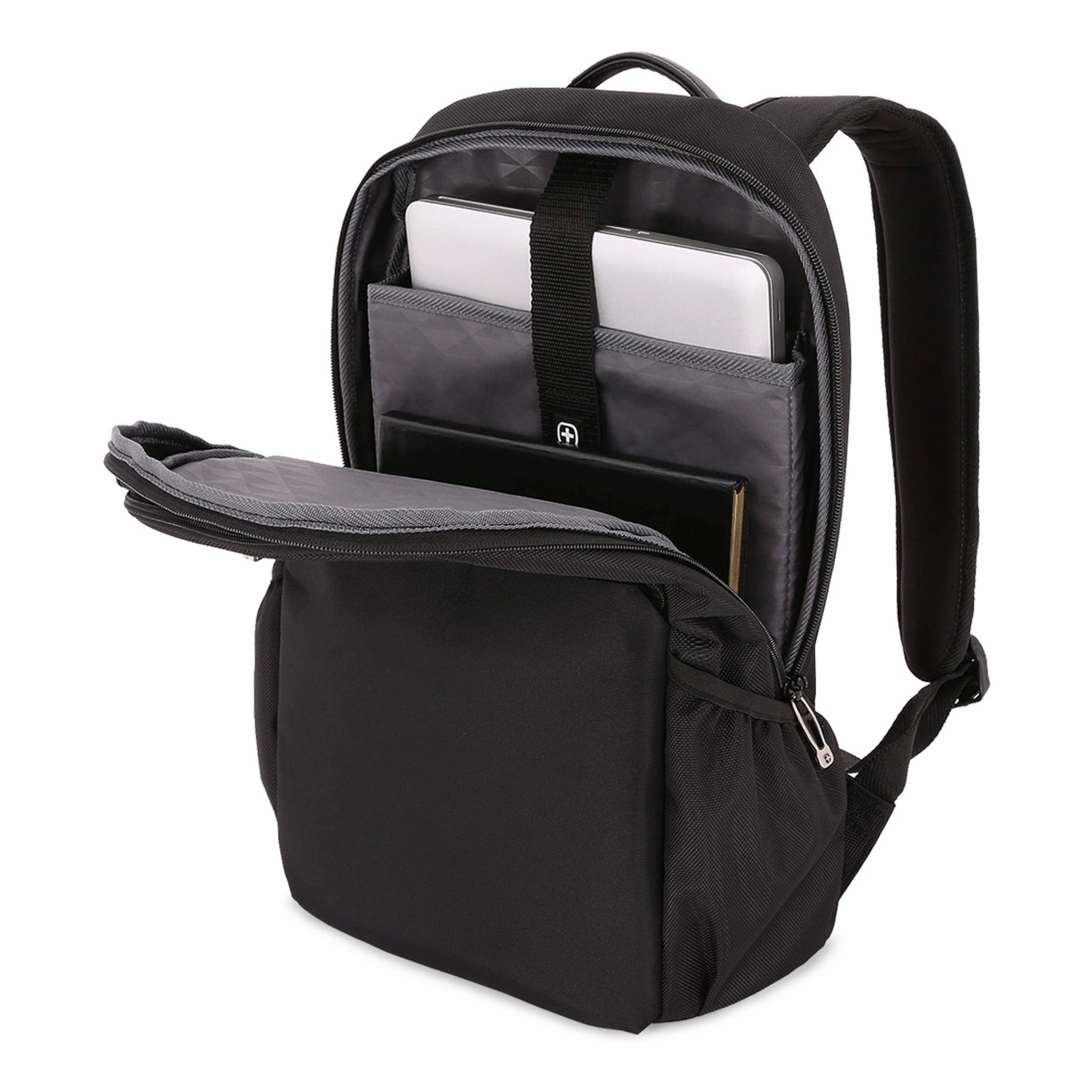 SWISSGEAR Durable 15-inch Laptop Backpack | Padded Computer Sleeve | Travel, Work, School | Men's and Women's - Black