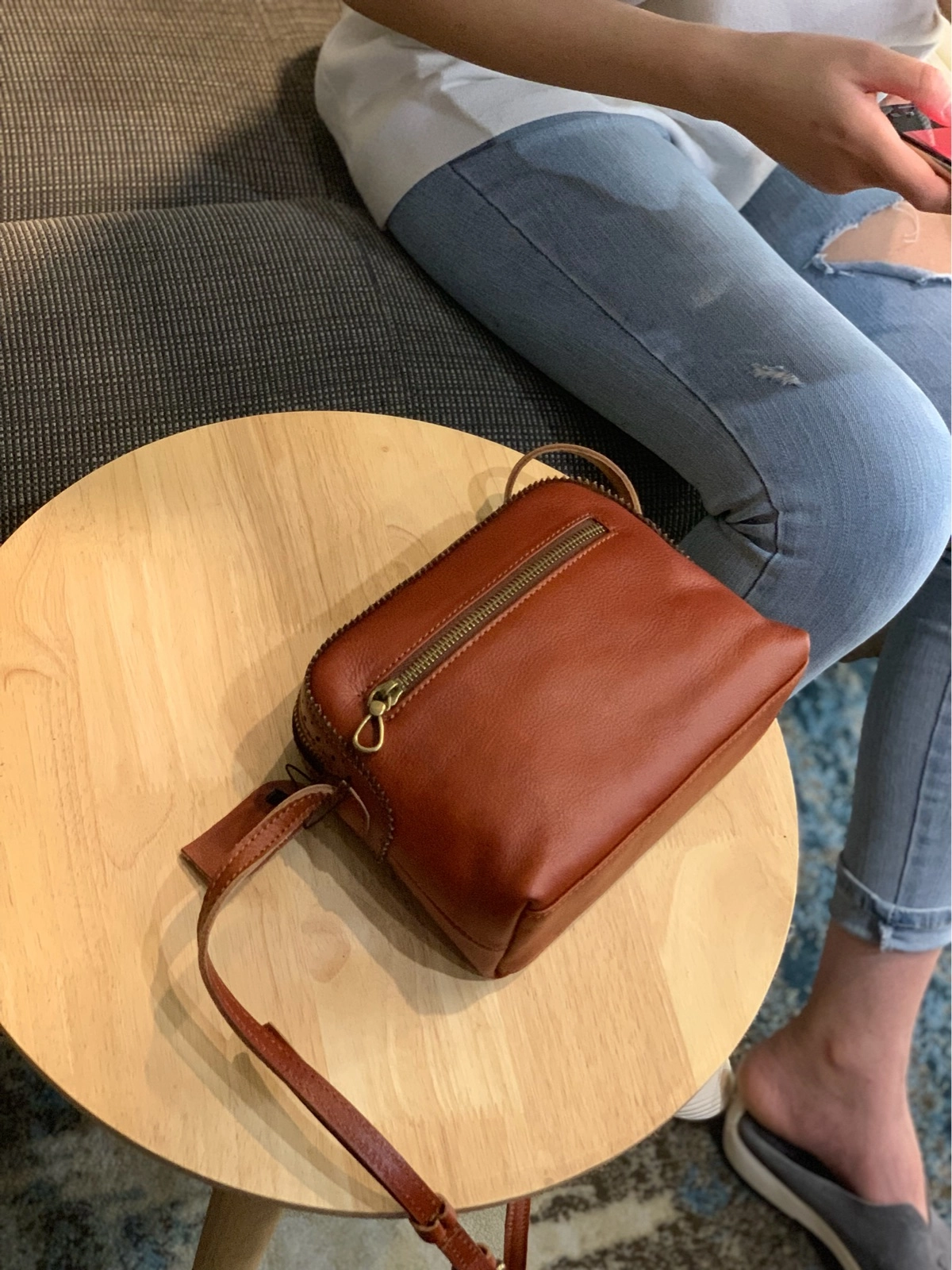 Tan Womens Leather Small Crossbody Purse Green Small Satchel Purse Zip Shoulder Bag for Ladies
