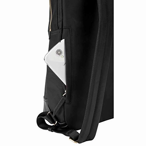 Targus Newport Backpack Sleek Professional Travel Laptop Bag, Water-Repellent Nylon, Premium Metallic Hardware, Wireless Charging Pocket, Protective Sleeve for 15-Inch Laptop, Black (TSB945BT)