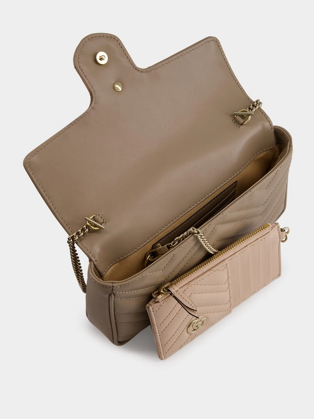 Taupe GG Marmont Mini Bag