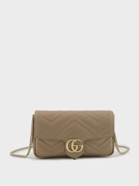 Taupe GG Marmont Mini Bag